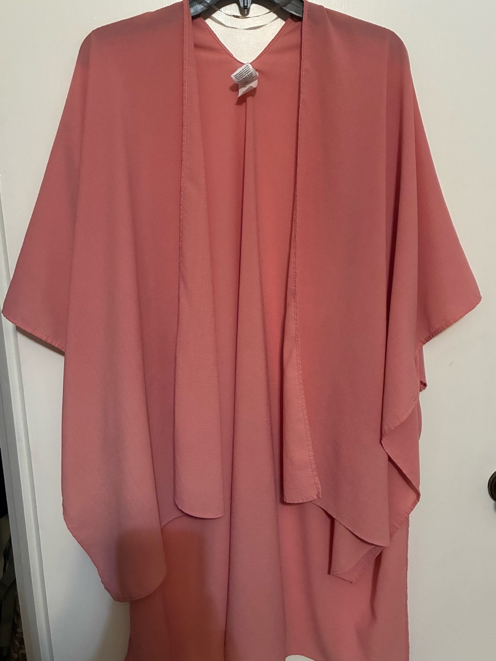 Lightweight Rose Pink Chiffon Kimono Cardigan